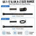 Custom Logo US UK Jewelry Sizing Tools Reusable Plastic Finger Size Gauge Ring Sizer Measuring Tool for Jewelry