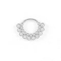 Hot Sale 925 Sterling Silver Gold Plated Rhodium Plated Womens Round Diamond Zirconia CZ Earrings Round Double Row Hoop