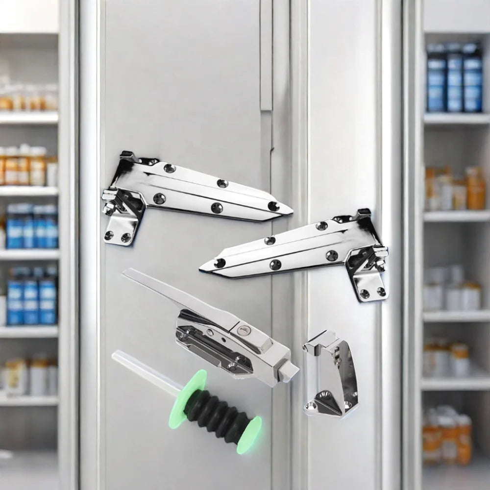1178 1460 Cold Room Door Hardware Handle Hinges Cold Room Door Hinge Handle Lock Latch