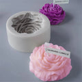 Early Riser DIY 3D Peony Flowers Scented Candle Mold  Aromatherapy Bubble Shape Gypsum Soap Candle Making Flower Silicone Mould