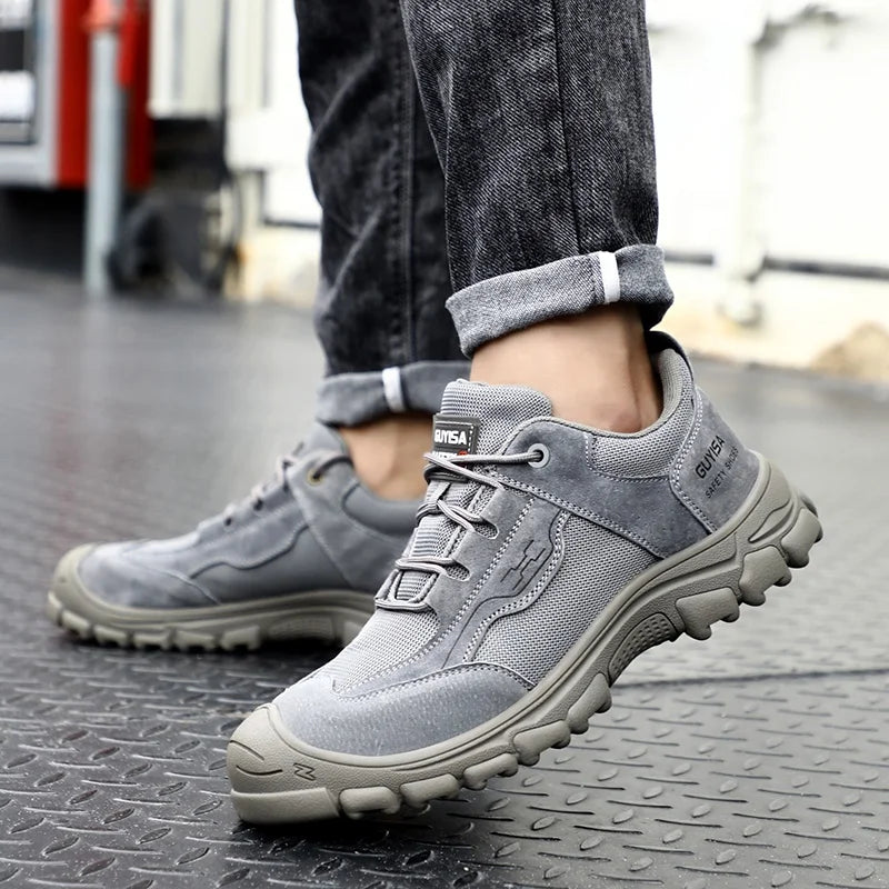 Guyisa Brand Men Safety Shoes Men Women Work Shoes Lightweight Puncture Resistant Industrial Construction Shoes