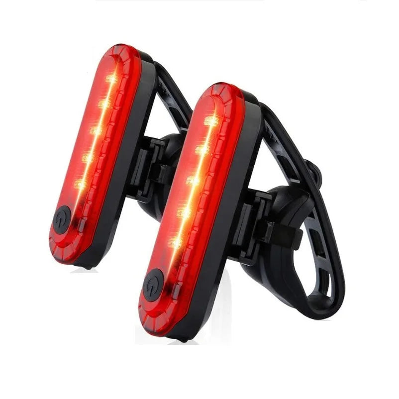USB Rechargeable LED Bike Rear Light Small Red Accessory with Battery Power Supply