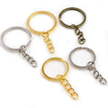 Key Ring Key Chain 3 Colors Plated 50mm Long Round Split Keychain Keyrings Wholesale