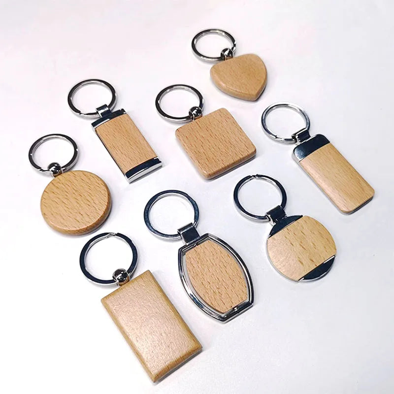 2025 Wood Keychainsimple Keychain Laser Engrave Keychain Meal Keychain Hot Sales Keychain