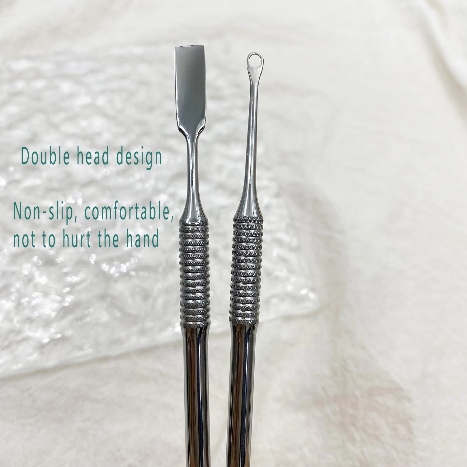 New Good Quality Non-slip Handle Stainless Steel Remover Nail Cuticle Nail Pusher Cuticle Remover