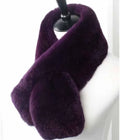 MWFur Fashion Rex Rabbit Fur Scarf  Full Fur Collar Neck Warmer