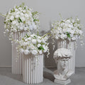 KE-FB015 Wedding Artificial 50 cm White Flower Ball Wedding Centerpieces Silk Flower Center Piece Artificial Flowers Ball