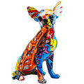Funky Bulldog Resin Statue Graffiti Urban Street Art Dog Sculpture Home/Office Decor Gift for Pet Lovers Street Art Collectors