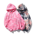 Fashion Plain Style Cropped Tie Dye Loose Waterproof Embroidered Woven 100% Cotton Autumn 2pcs Hoodie Woman