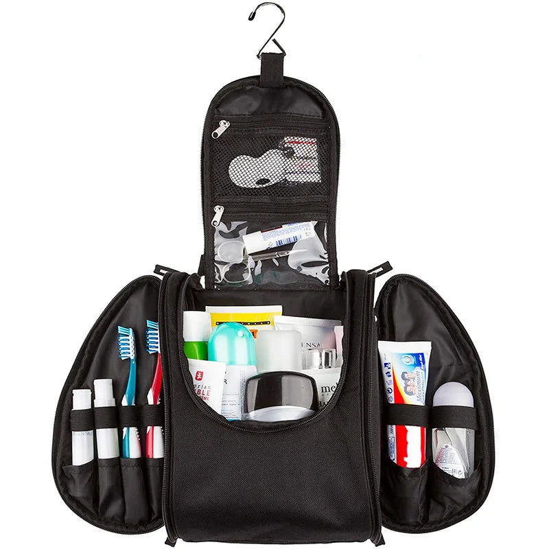 Water-resistant Makeup Cosmetic Bag Travel Organizer for Accessories with Hanging Hook Travel Hanging Toiletry Bag MegaBDM