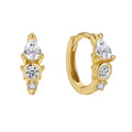 Dainty Gold Vermeil 18k Jewelry Factory Supplier 925 Sterling Silver Cubic Zirconia Women Hoop Earrings