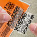 Factory Custom bar Code Transparent Label Waterproof Variable Data QR Code Stickers