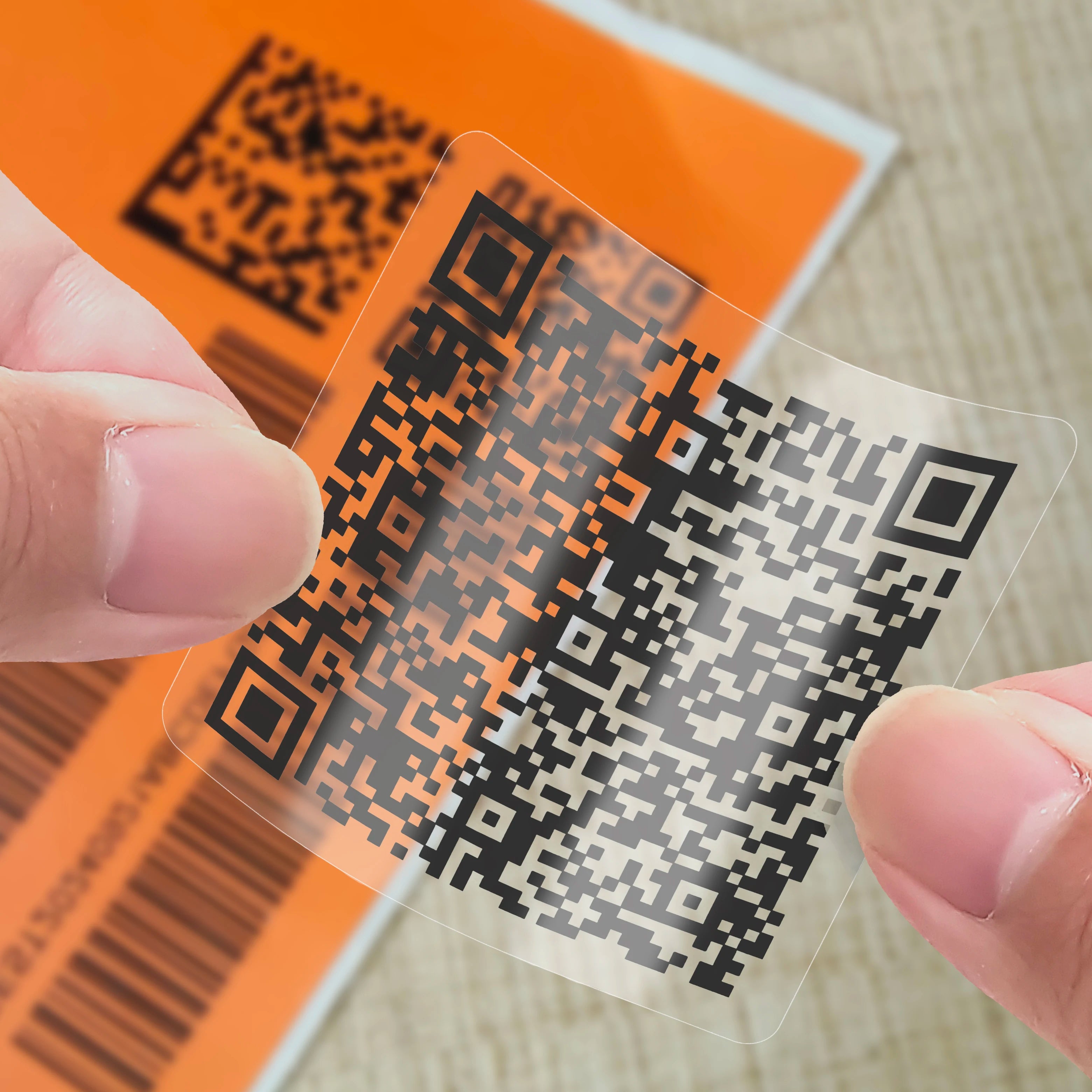 Factory Custom bar Code Transparent Label Waterproof Variable Data QR Code Stickers