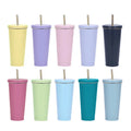 Simple 17oz 25oz Stainless Steel Insulated Tumbler with Lid Portable Double Wall Vacuum Straw Tumbler