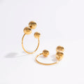 JOOLIM Jewelry PVD 18K Gold Plated Waterproof  Big Ball Chunky Statement Hoop Earring Stainless Steel Jewelry Fashion Jewelry