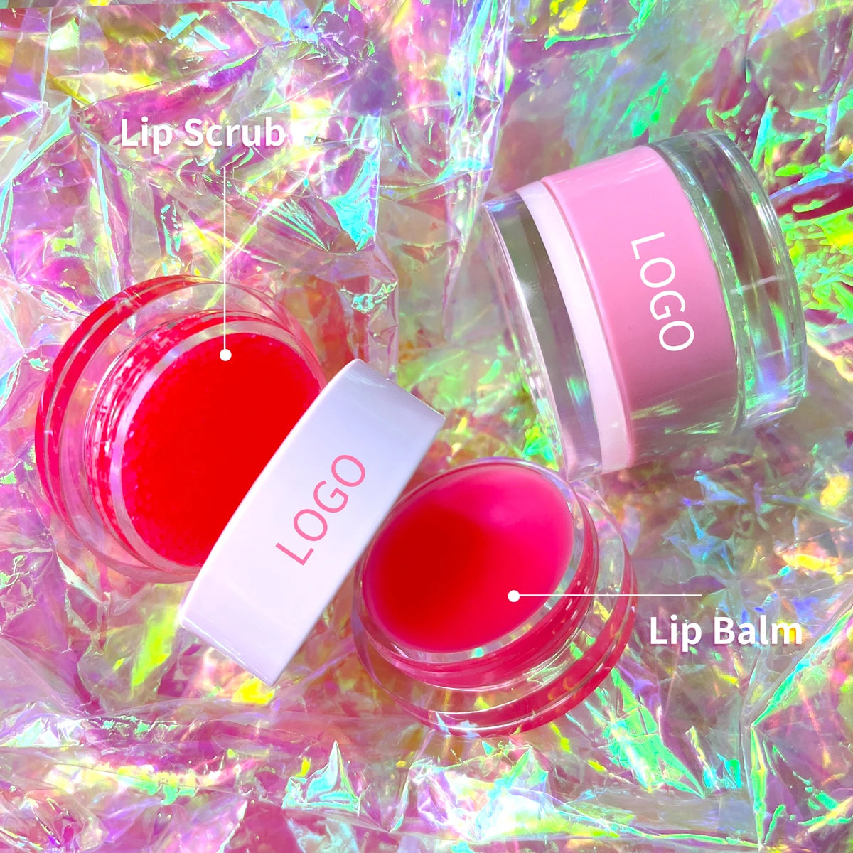 Makeup Lip Care Repair 2-in-1 Lip Scrub & Lip Balm Cream Set Vegan Mineral 5g-Private Label