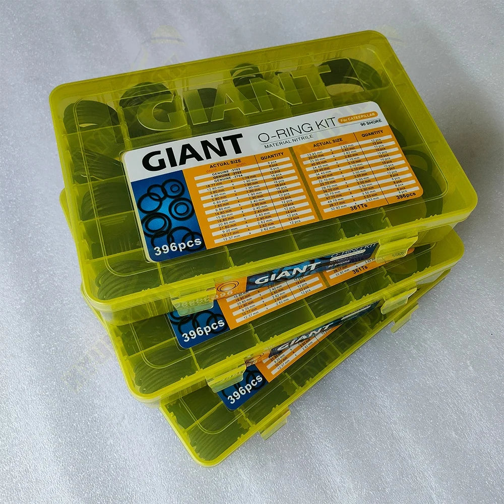 Excavator Parts 396 Pcs 90 Shore Giant O Ring Box O-Ring Kit