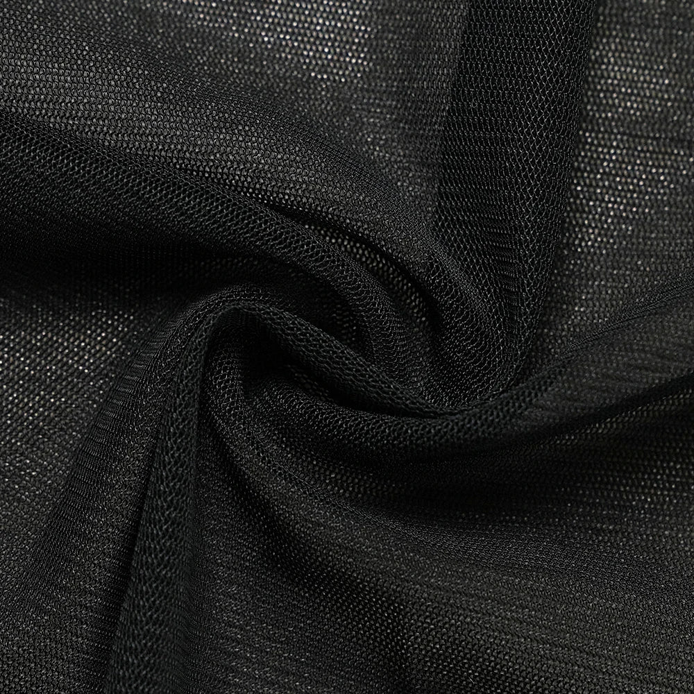 Shanhao Korean Knitted Mesh Fabric 95% Polyester 5% Spandex 100gsm Breathable Lightweight Stretchy Plain Sportswear