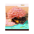 3D Memo Pad Calendar Tree House Beautiful Desk Decoration Pen Holder Paper Cut Bookmark Cute Stationery Set Girl Birthday Gift