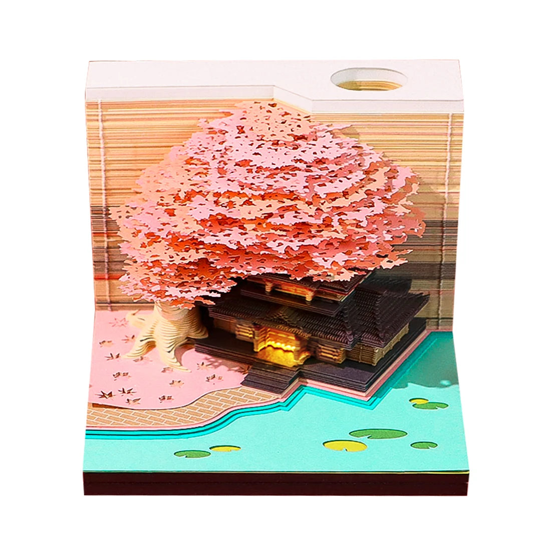 3D Memo Pad Calendar Tree House Beautiful Desk Decoration Pen Holder Paper Cut Bookmark Cute Stationery Set Girl Birthday Gift