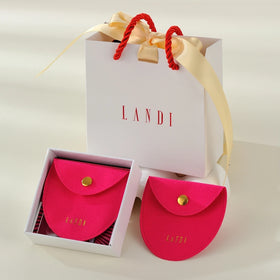Custom Logo Jewelry Oval Pouch Jewelry Gift Bag Paper Handbag Deboss Logo Print Microfiber Snap Jewelry Pouch Bags