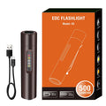 Boruit EDC Mini Flashlight IPX5 Waterproof Led Torch Light Aluminum Alloy Rechargeable Flash Light with Stainless Steel Clip