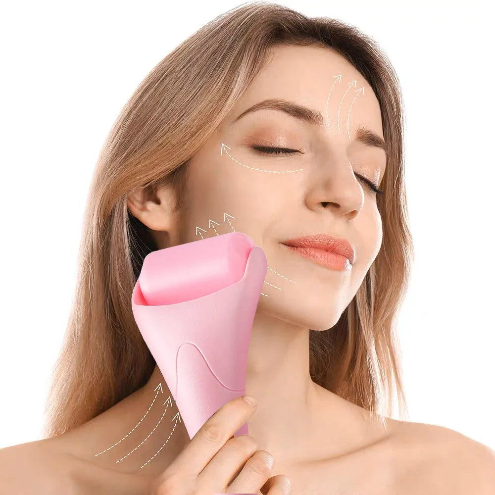 Handheld Facial Ice Cold Roller Plastic Face Compress Derma Rolling System for Body & Eyes Whitening with IT Plug