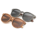 New Trending Polarized Stone and Wooden Eco Friendly Custom logo Round Bamboo Sunglasses