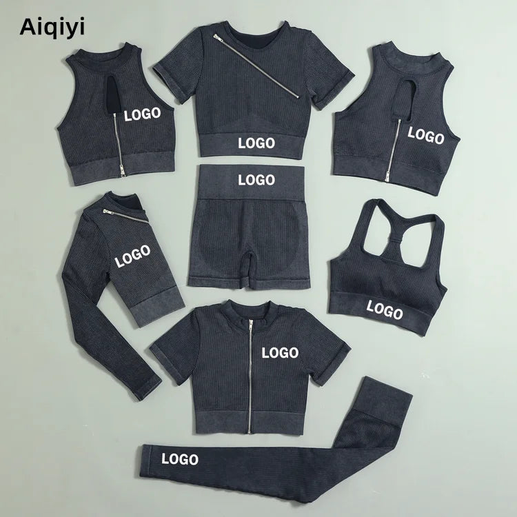 Wholesale Popular Sports Tank Top Compression Butt Leggings Active Wear Workout Gym Fitness Clothing Sets Sport Wear Women Set
