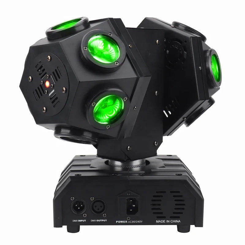 12x12w RGBW 4 in 1 Led Double Head Football Beam Moving Head DJ Lights