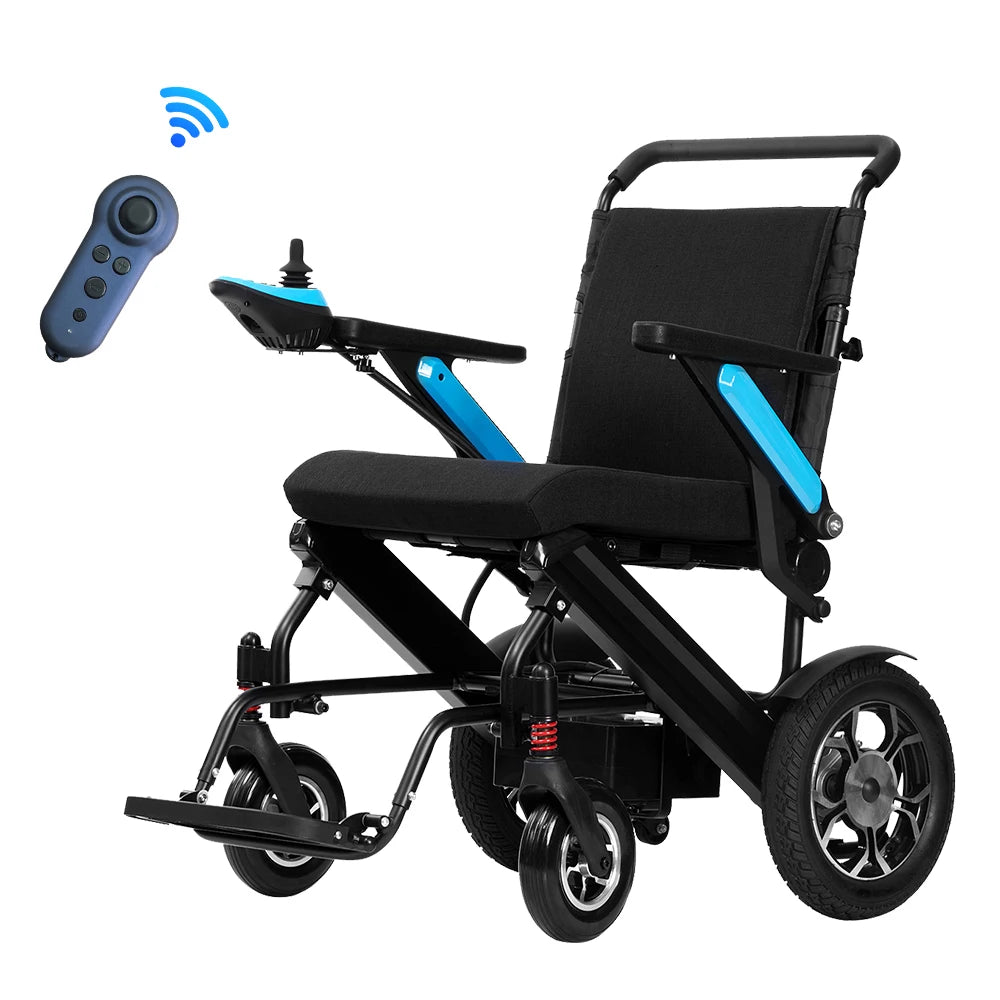 2024 New Style Best Selling Remote Control Lightweight Power Wheelchair Portable Foldable Electric Wheelchair for Disabled