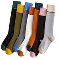 WUYANG FACTORY Autumn and Winter New Ins Student  Knee-length Socks Cotton Slimming Women's Long Socks