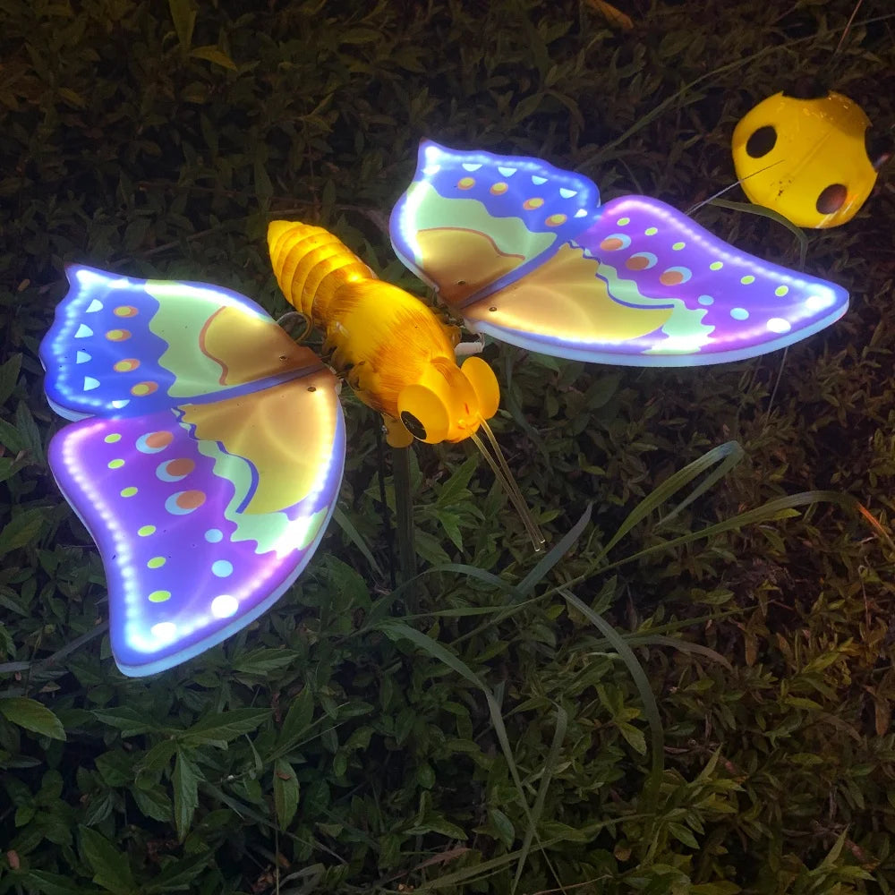 Momovalley Party wings Flapping butterfly Garden Parks Insect-themed Summer Festival Landscape Giant Lighted Mechanical