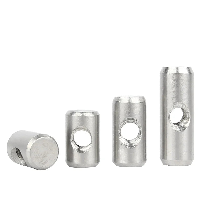 Stainless Steel Carbon Steel Galvanized M3 M4 M6 M8 M12 12mm 20mm Metal Barrel Nut Cross Dowels Nut With Holes
