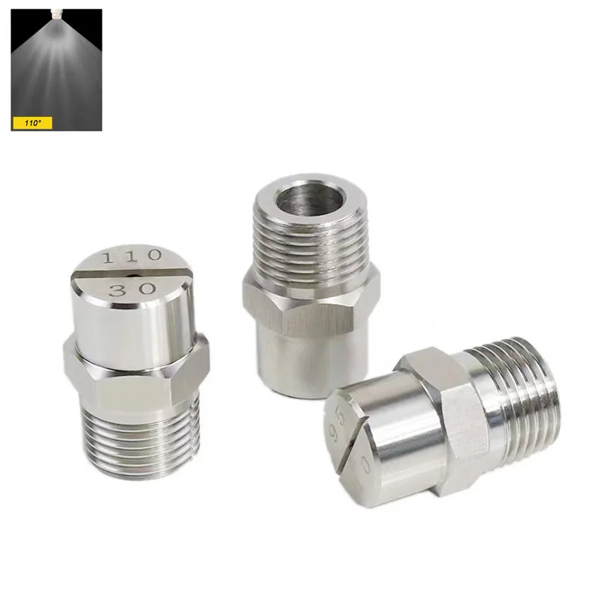 New 1/8'' 1/4'' Stainless Steel 110 Degree Vee Jet Spray Flat Fan Nozzle XINHOU Brand