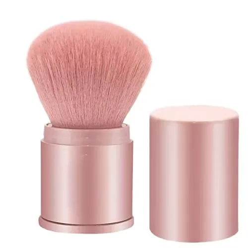 Retractable Kabuki Makeup Brush Travel Brush Powder Cosmetics Portable Foundation Brush with Cover for Blush Loose 1pcs/opp Bag