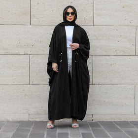 2024 Kimono Winter Coat Saudi Wholesale Modest Open Muslim Dress Simple Dubai Ethnic Islamic Clothing Women Fashion Abaya