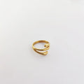 For Valentines Day Gift Ring 2024 18K Vintage Elegant Geometric Line Ring High End Temperament Irregular Ring Jewelry Women