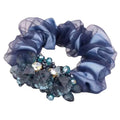 2025 Luxury High Elastic Hair Rubber Band Hair Ties Accessories Flower Organza Crystal Rhinestone Diamond Scrunchies
