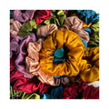 New Arrival 100% Silk Hair Accessories 16mm Elastic Hair Bands Scrunchies Ponytail Holder Rubber Bands Hair Ties Collection