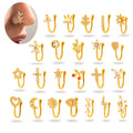 HENGSEN Fashionable Gold Plated for Non Pierced Nose Cuff Non-piercing CZ Septum Women Nose Piercing Copper Jewelry