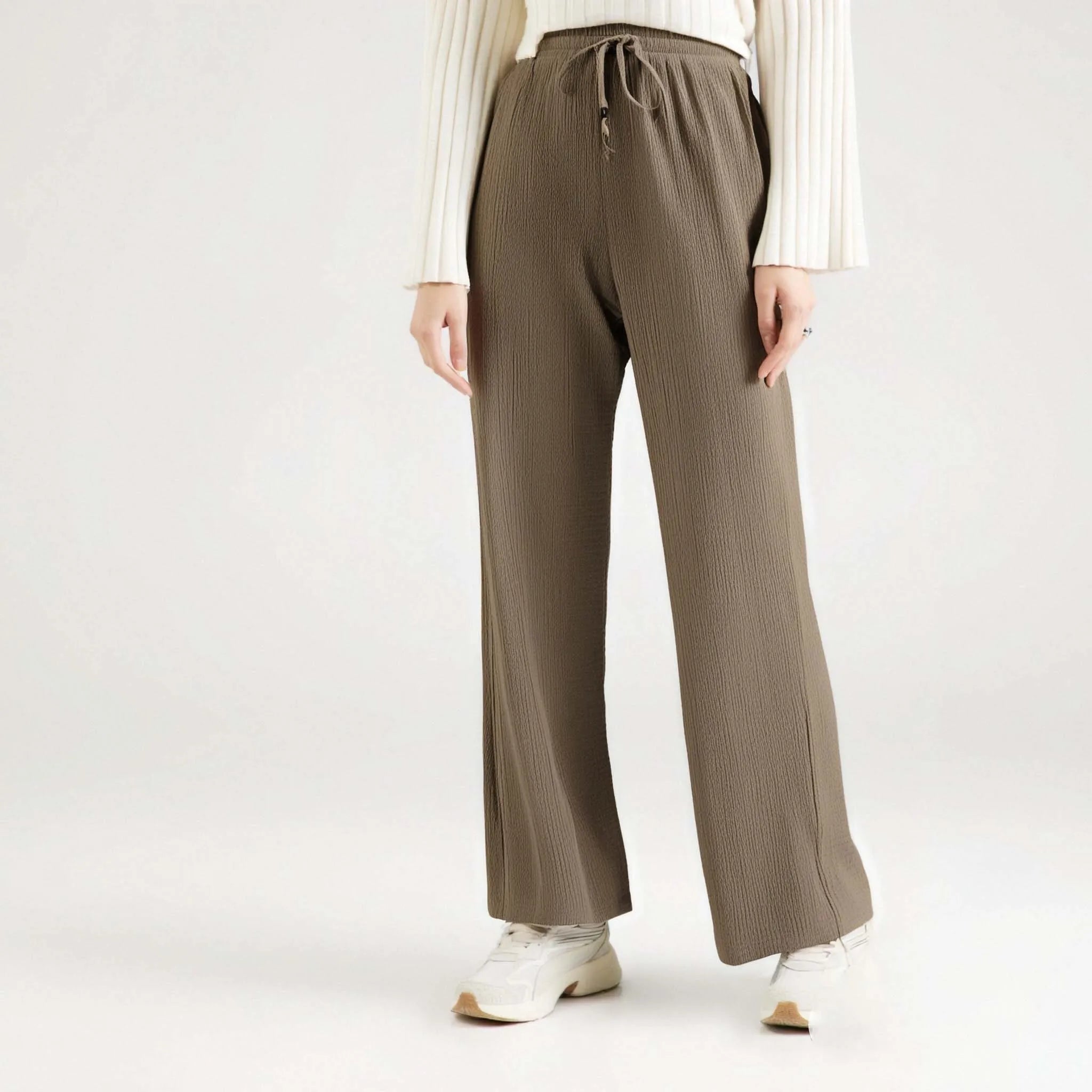 Premium Quality Comfortable Lace up Trousers Baggy Pants Wide Leg Pants for Women