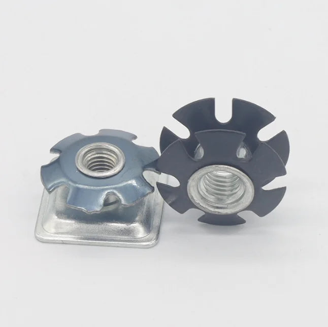 M6 M8 3/8" Threaded Metal Tube Inserts Bicycle Tube Fork Headset Threaded Nut Threaded Insert Nut Bike Pipe Connector Star Nut