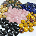 3CM Natural Quartz Crystal Stone Chakra Hearts Healing Crystal Hearts Pendant for Gifts
