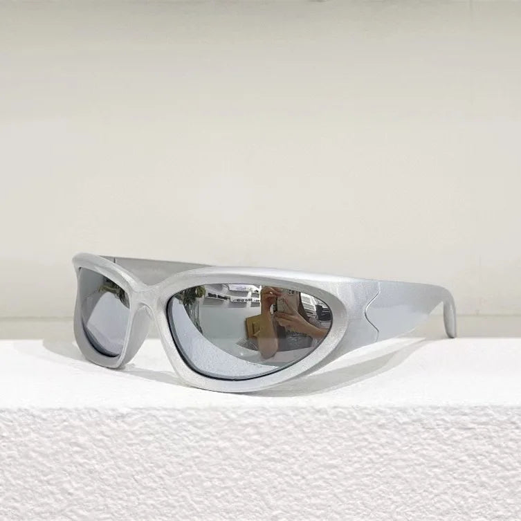 Popular Women's Sunglasses Punk Sunglasses Unique Sports Sun Glasses Men UV400 Polarized Shades Mirror Colorful Y2k Eyewear