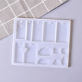 Early Riser DIY Water Drop Square Ellipse Puzzle with Hole Necklace Mold Jewelry Epoxy Mold Epoxy Crafts