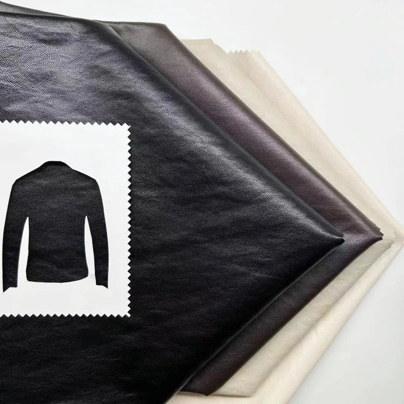 PFAS FREE Eco Friendly Pu Synthetic Faux Skin Leather Fabric Rolls With Wire Fiber Backing Customized Color