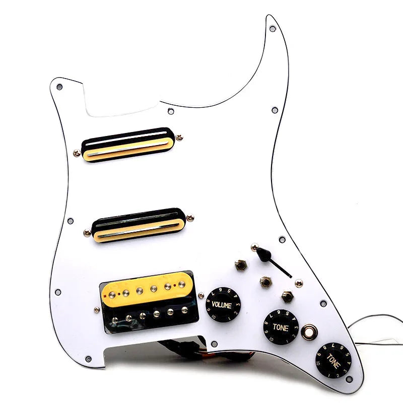 Electric Guitar Deluxe Strat with Singlecut Wiring GP-panel Loaded Prewired Pickguard SSH Electric Guitar Pickguard Scratchplate
