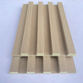 Eco-friendly Cladding Panels Siding Wall Interior Decoration 3D Fluted Wpc Wall Panel Modern Hotel Custom Size Accepted