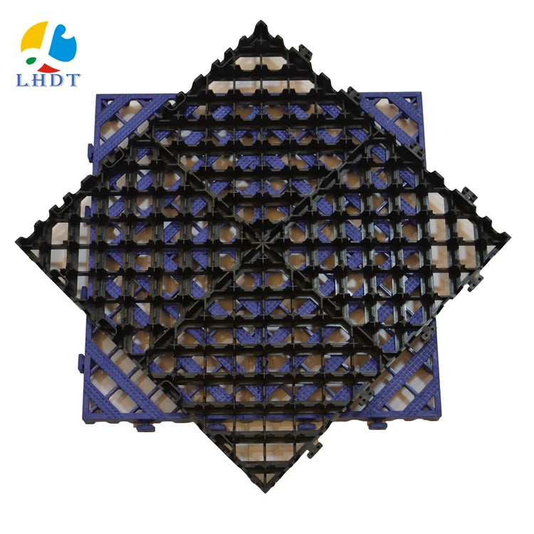 400mm X 400mmx30mm Hige Quality Drainage Ingterlocking Floor Tile PP Indoor and Outdoor Chain Garage Floor Tile